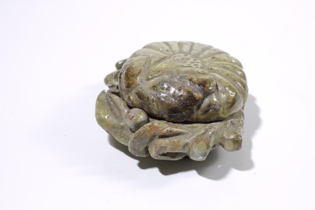 幕末-明治期 灰釉 橘形香合