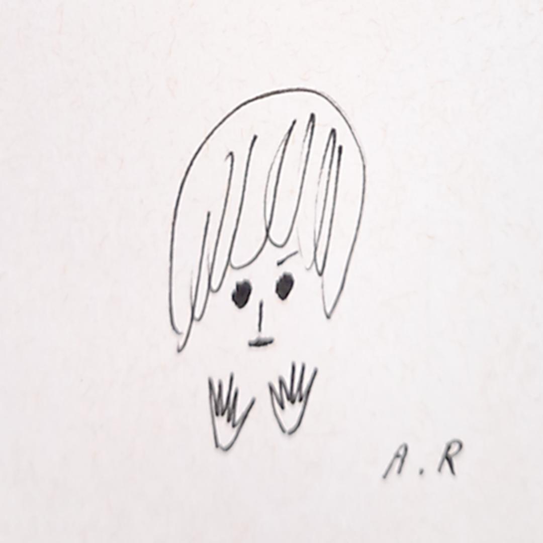 【真作保証】荒井良二手描きイラスト2枚セット/Arai Ryoji/絵本作家