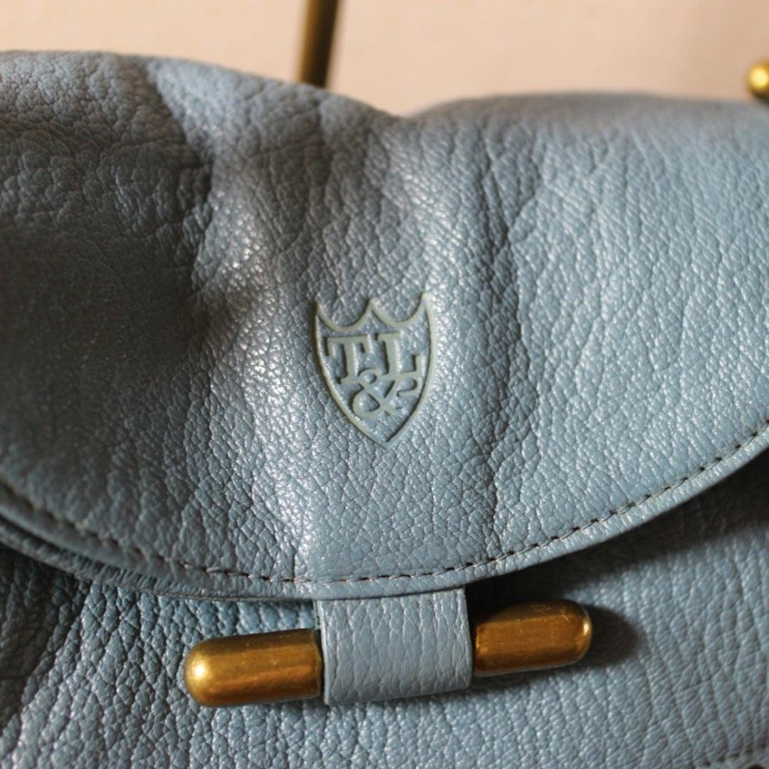 美品 TOFF&LOADSTONE 本革 バッグ スモーキーブルー