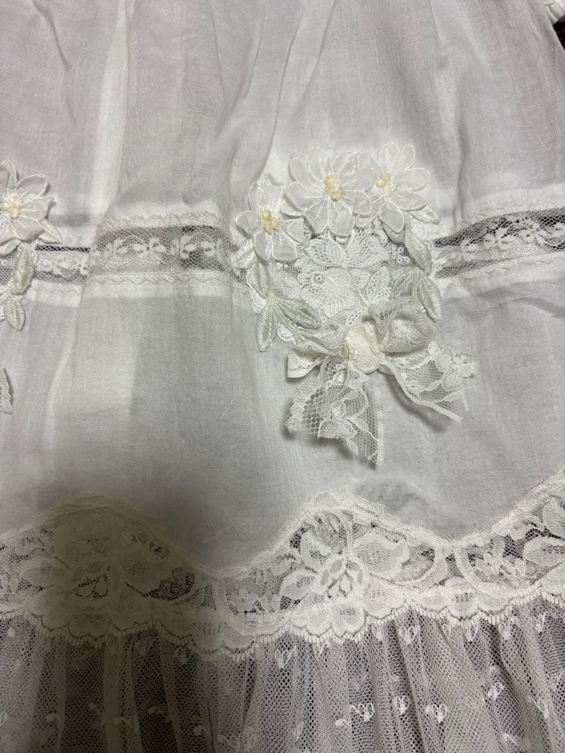 ホワイト ベビードレス 帽子・靴下付き 6点セット