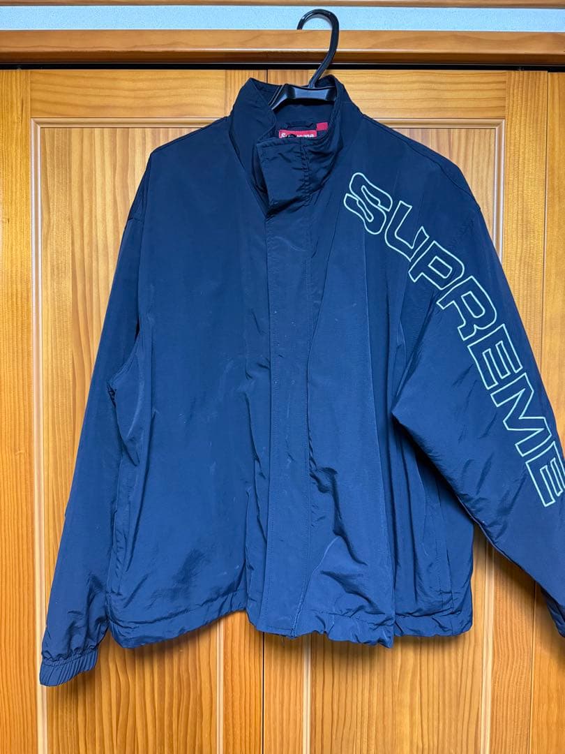 ジャケット・アウター supreme Spellout Embroidered TrackJacket