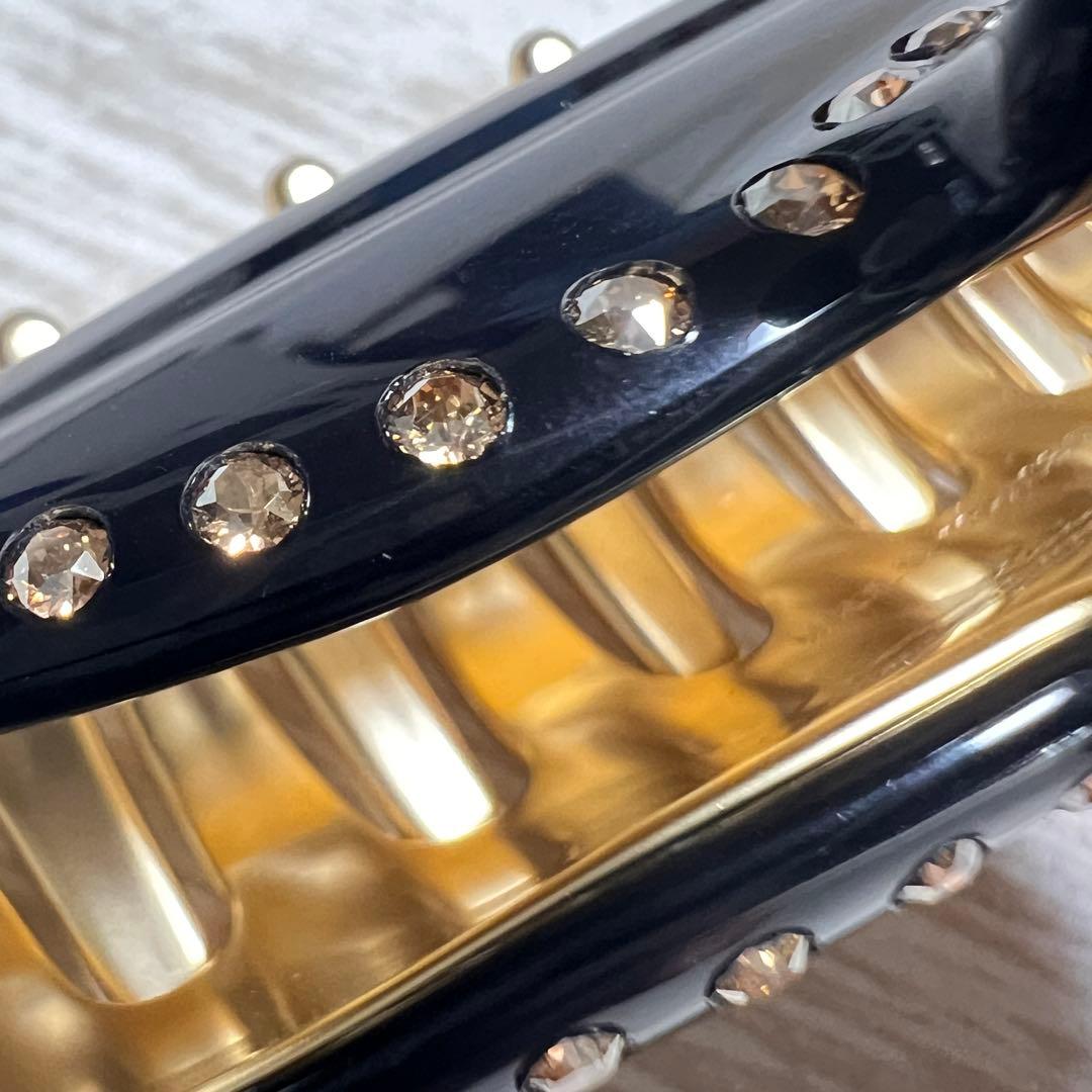 アレキサンドルドゥパリ　ヘアクリップ　スワロフスキー　ブラック　ゴールド　美品