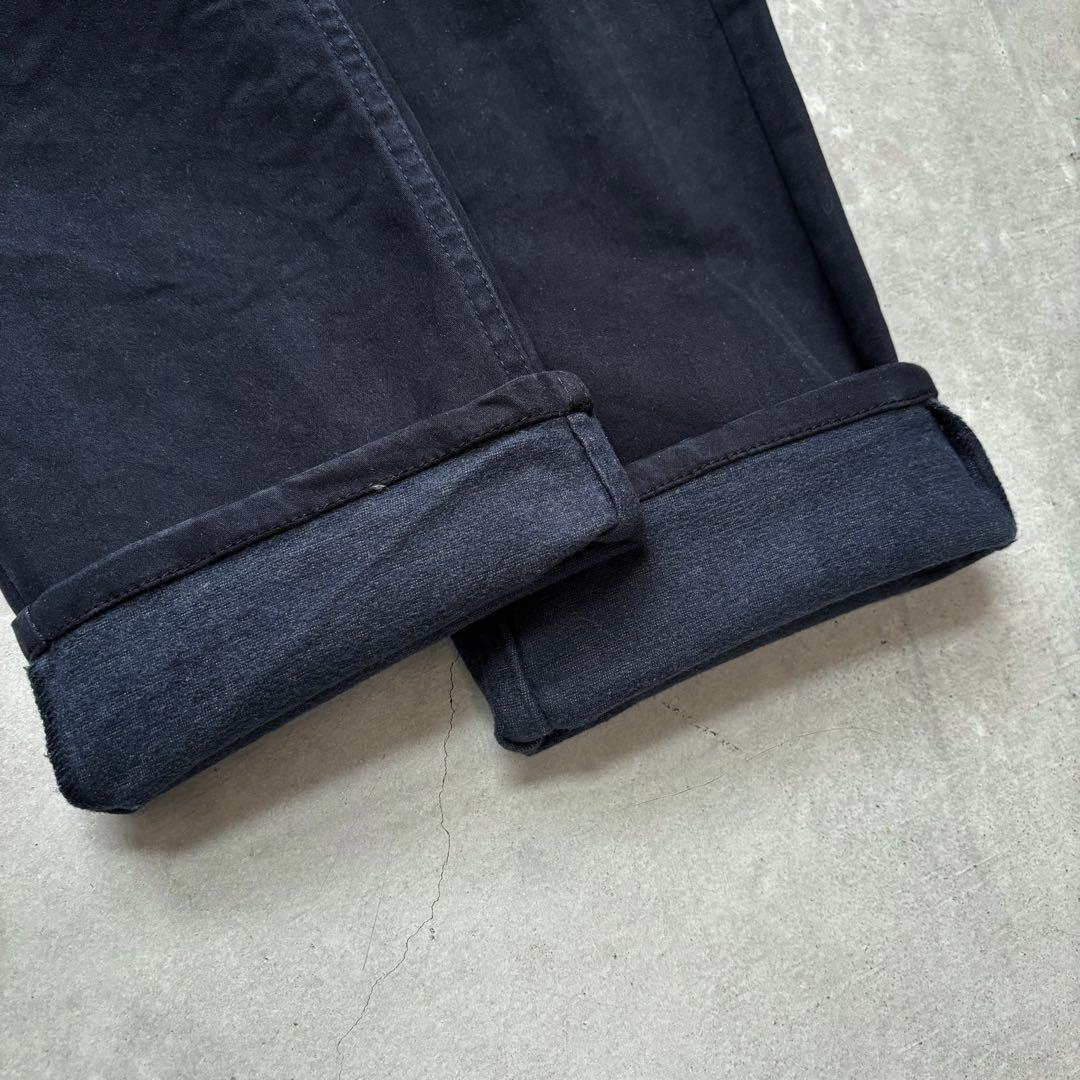 MASTER BUNNY EDITION ストレッチロングパンツ ロゴ 紺 4