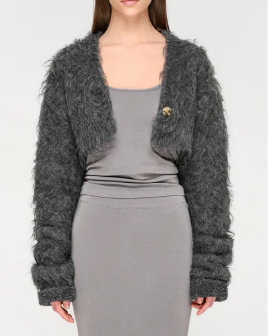 美品 determ Cropped Shaggy Cardigan カーディガン