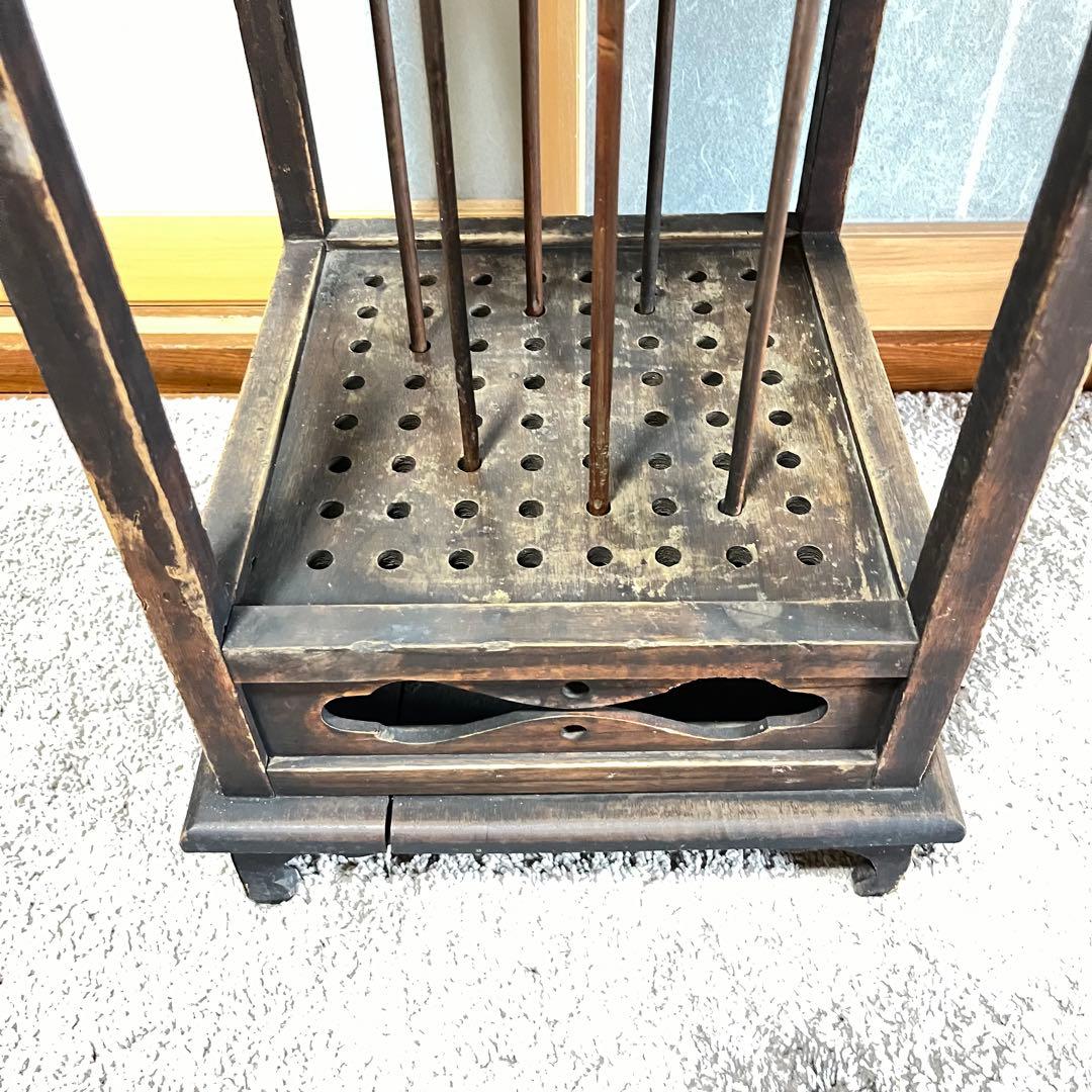 ヴィンテージ　矢箱　矢付き　猫足　木製