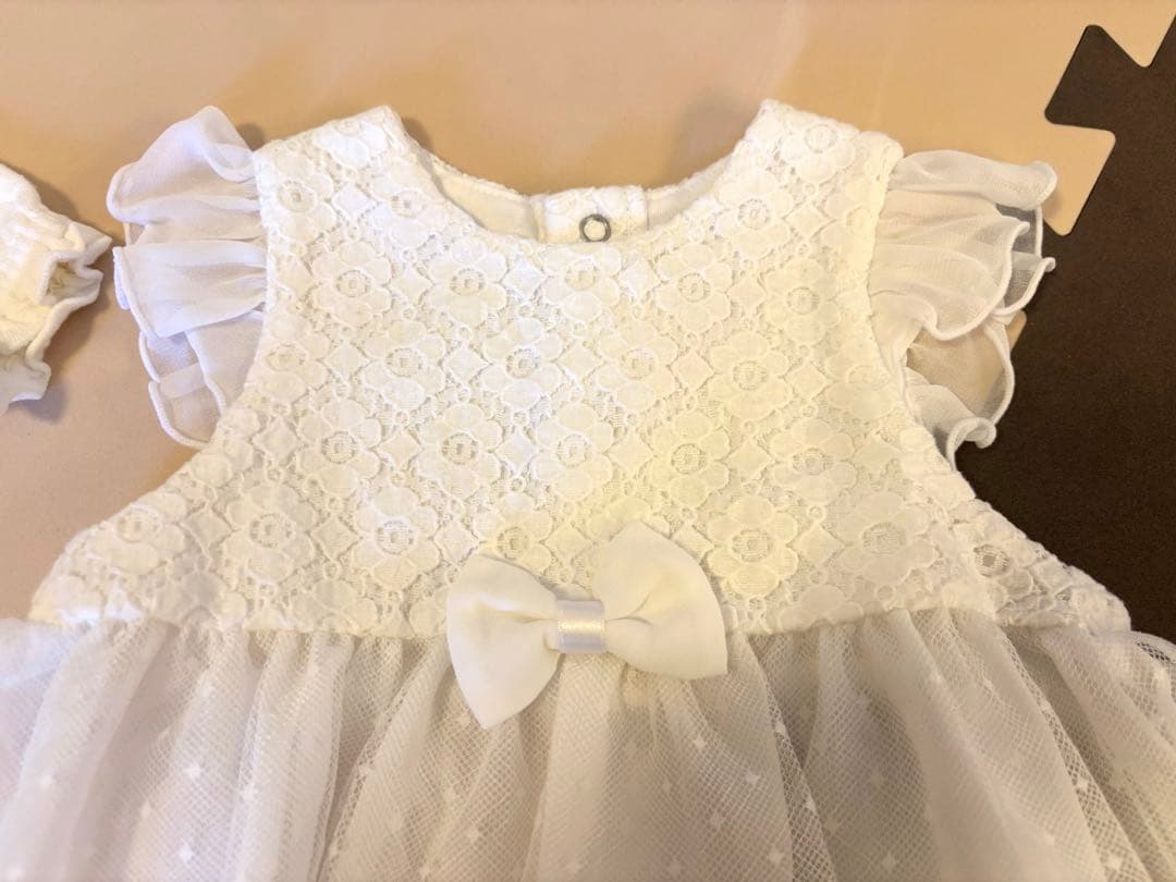 ミキハウスベビードレス通年用3点セット美品