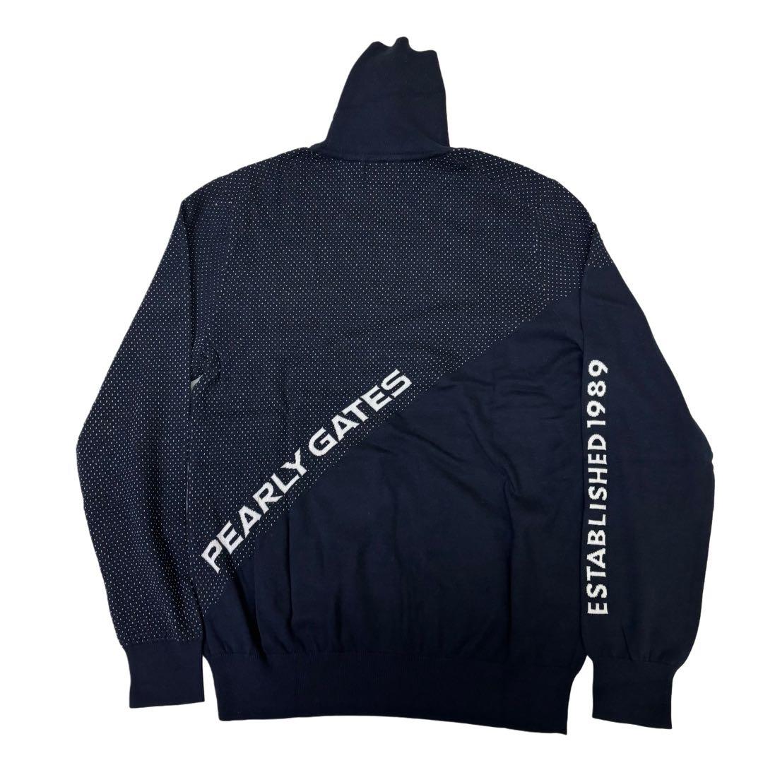 極美品　PEARLY GATES ネイビー タートルネックセーター　2024年