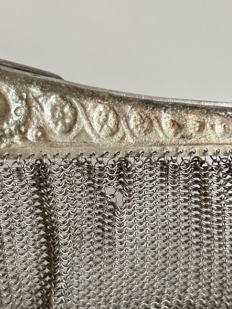 フランス買付け　アンティーク　シルバー　メッシュバッグ