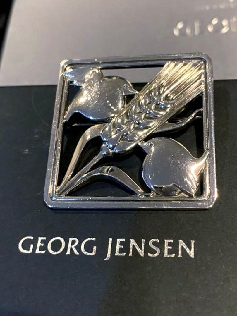 極美品  小鳥 麦 ブローチ #250 925 付属品完備