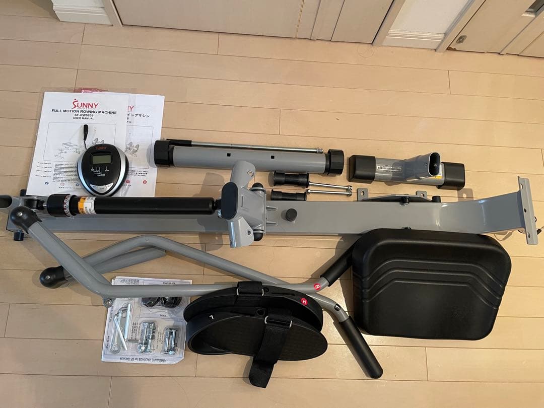 サニーヘルス&フィットネス ローイングマシン モニター付 動作確認済 美品