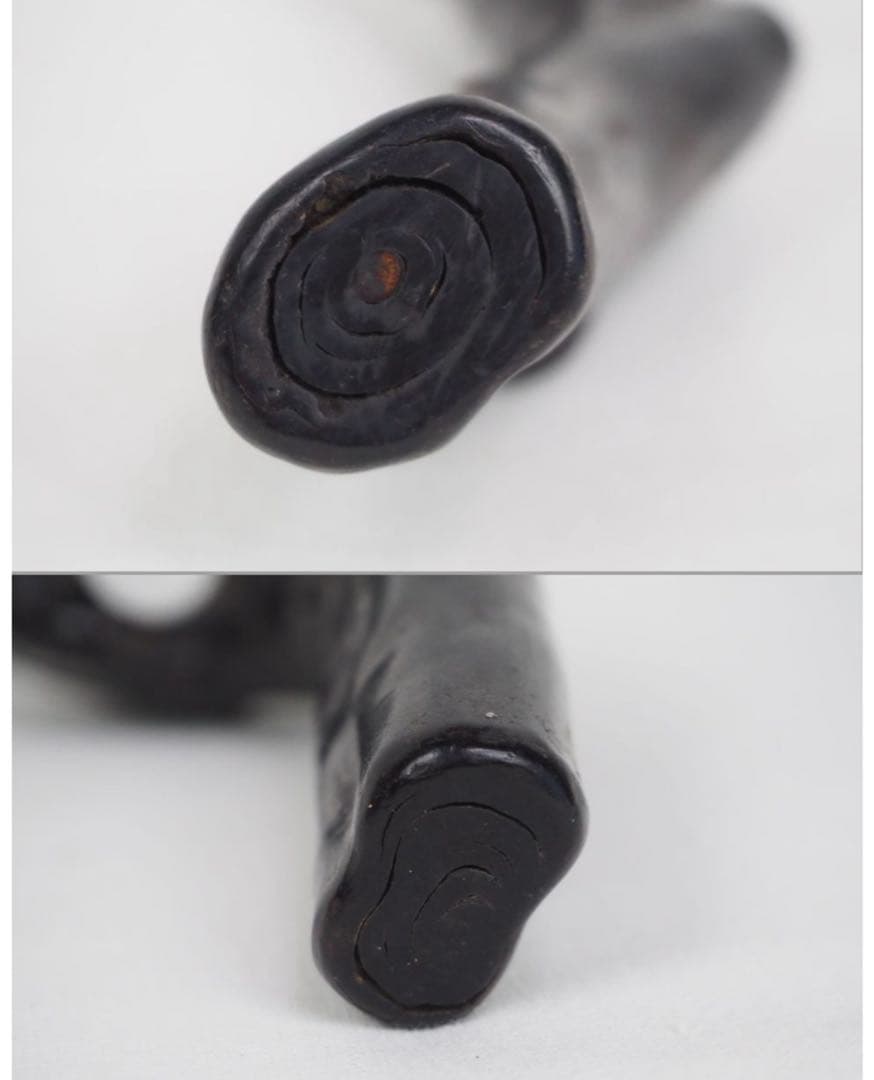 送料無料　時代物　黒珊瑚　海松　煙管入れ　重102ｇ　提げ物