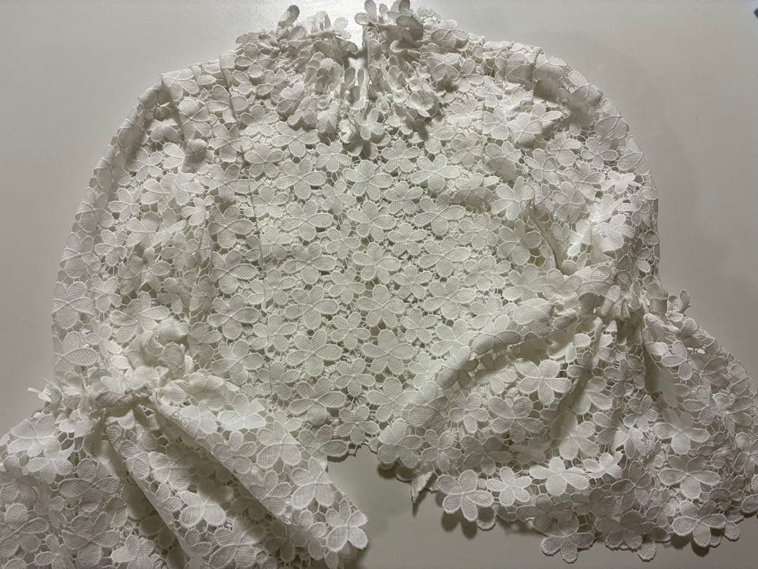 bibiy. LOTTY LACE TOPフレア袖 花柄レース トップス