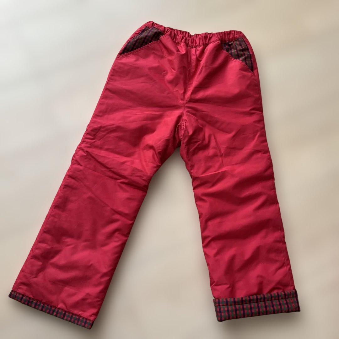 ファミリア　中綿スキーウェア　雪遊びウェア　防寒着セットアップ　100cm