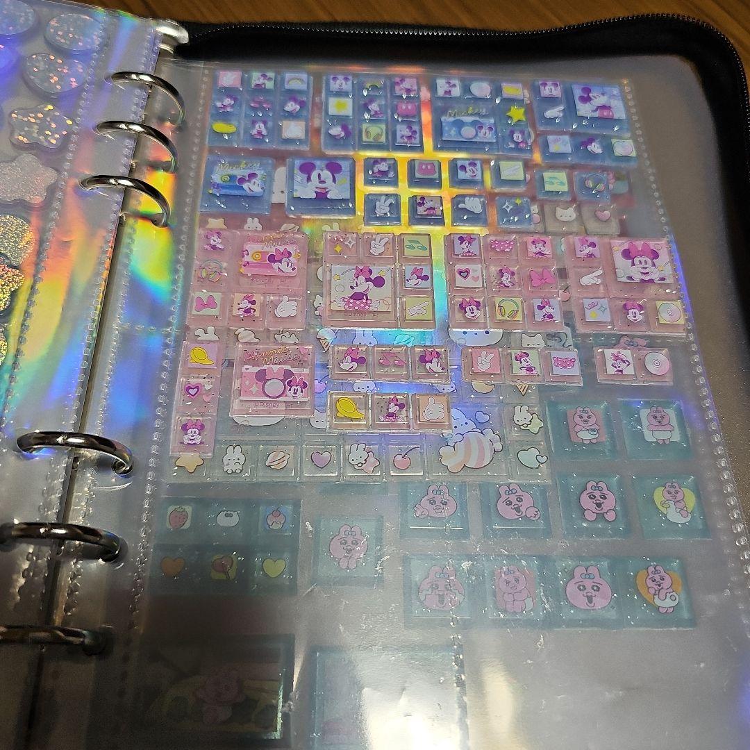 シール帳完成品　おはじきシール、タイルシール