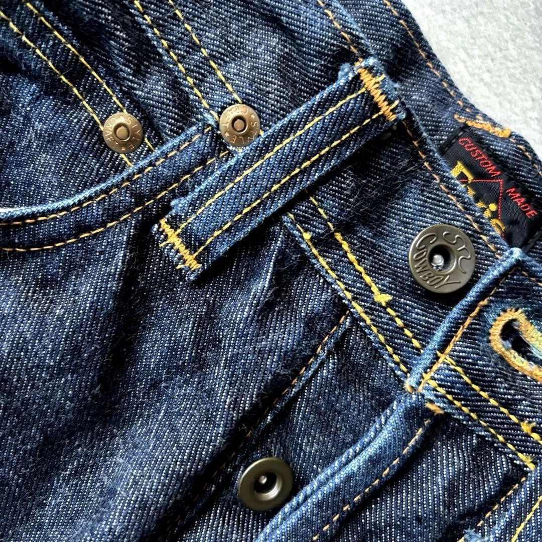 EVIS 初期 2101 手描きカモメ 濃紺 W28×35 セルビッジ 日本製