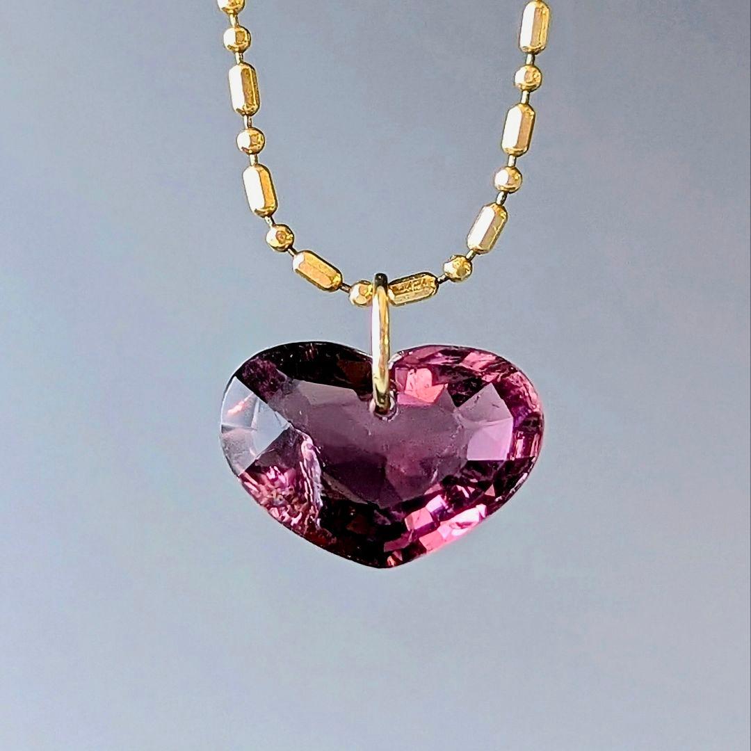 ♢N♢K18 ルベライト ネックレスチャーム ペンダントトップ