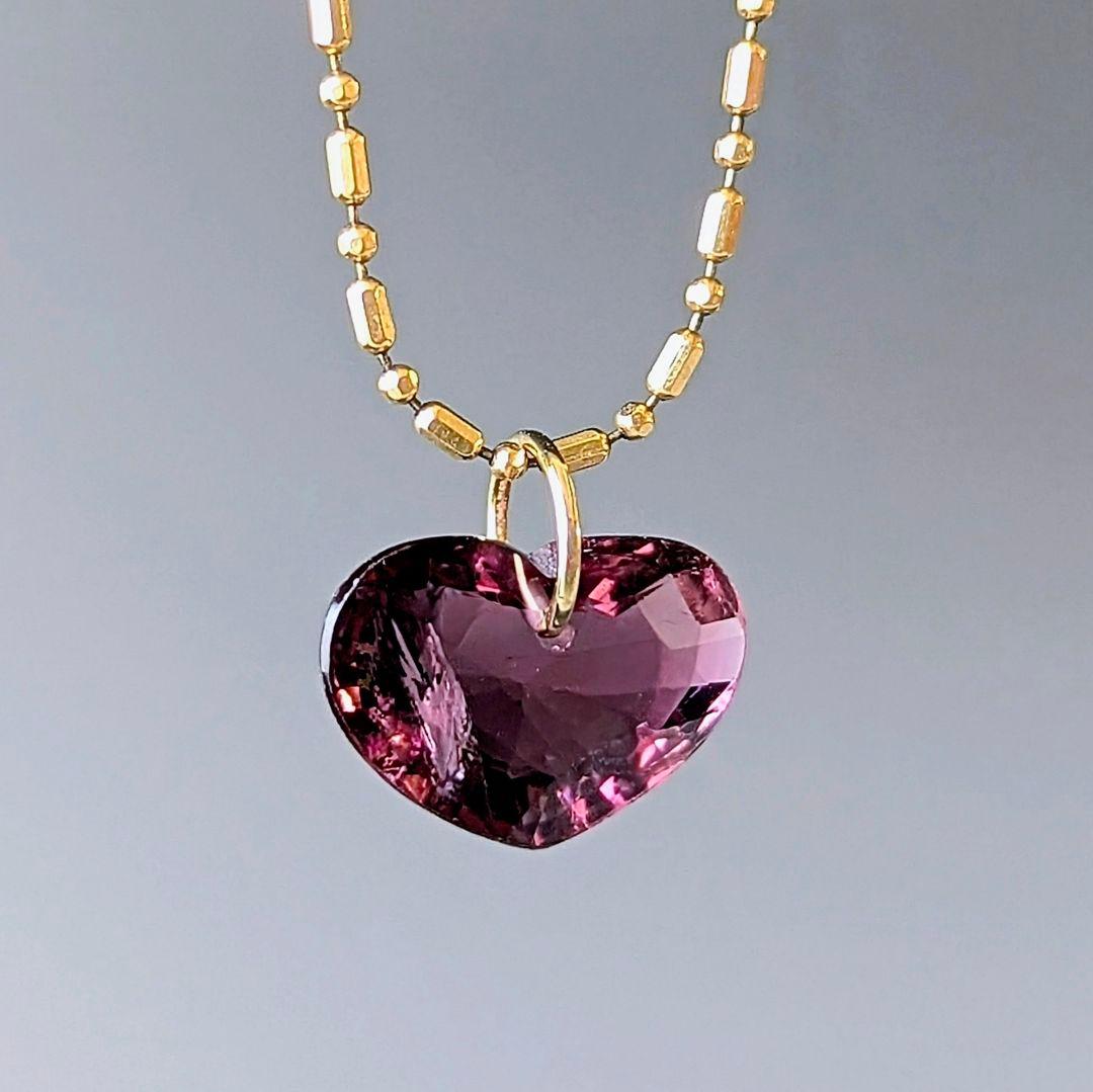 ♢N♢K18 ルベライト ネックレスチャーム ペンダントトップ