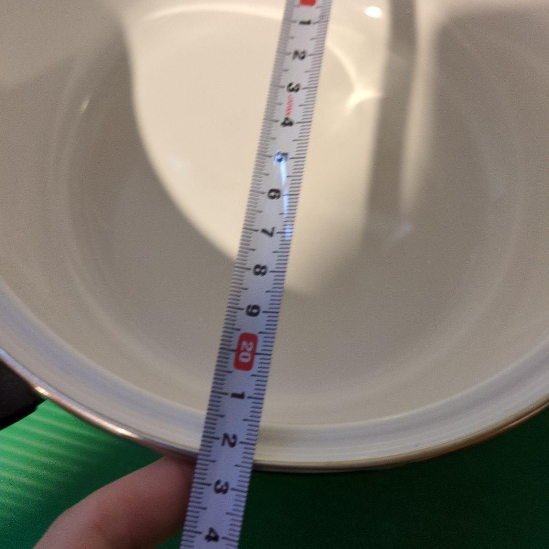 昭和レトロ　野菜柄　ホーロー鍋　デッドストック