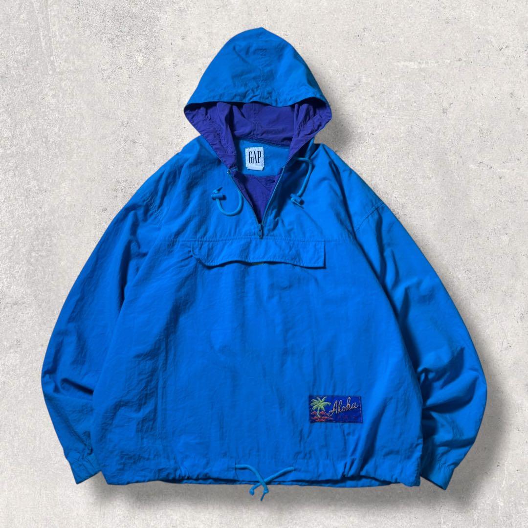 あだち古着90s OLD GAP オールドギャップナイロンアノラックパーカ
