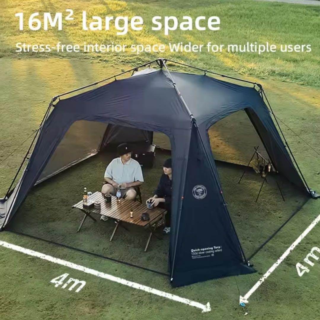 広い内部空間のキャンプテント 16㎡【初回料金】