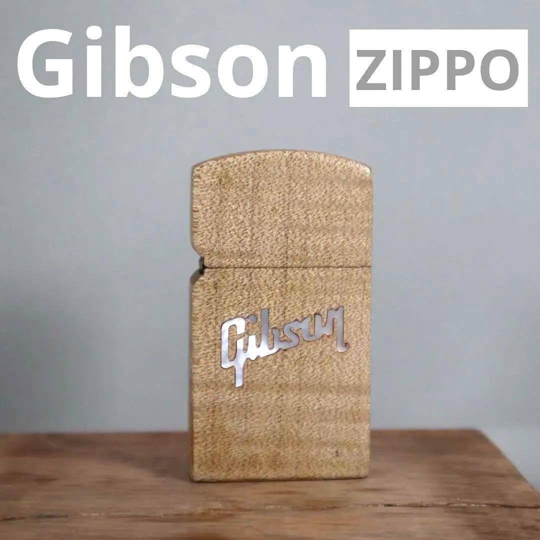 【希少】 Gibson ZIPPO USA 木製 ギブソン ジッポ ライター