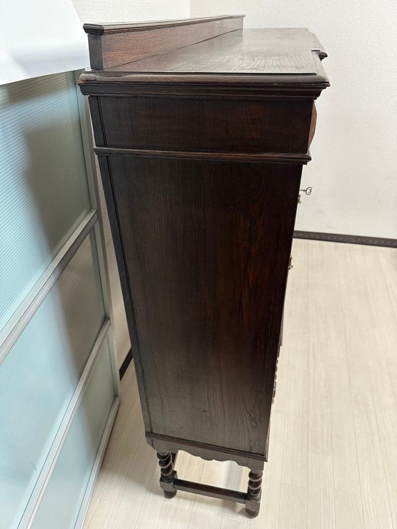 英国 イギリス アンティーク ブックケース ツイストレッグ 管理No.i0※