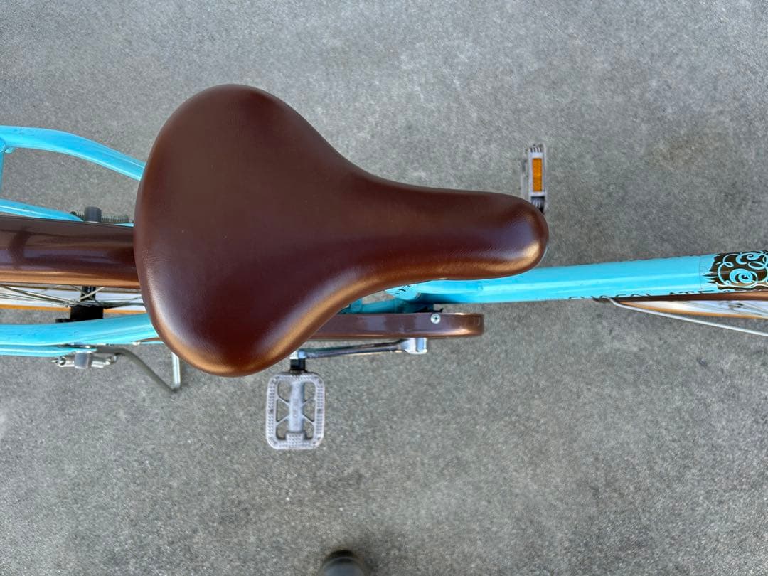 子供用自転車 水色 バスケット付き　22インチ