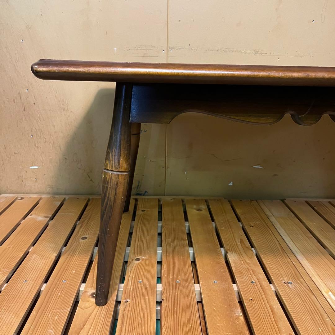 a7 飛騨産業　キツツキマーク　アンティーク 木製テーブル　　ローテーブル