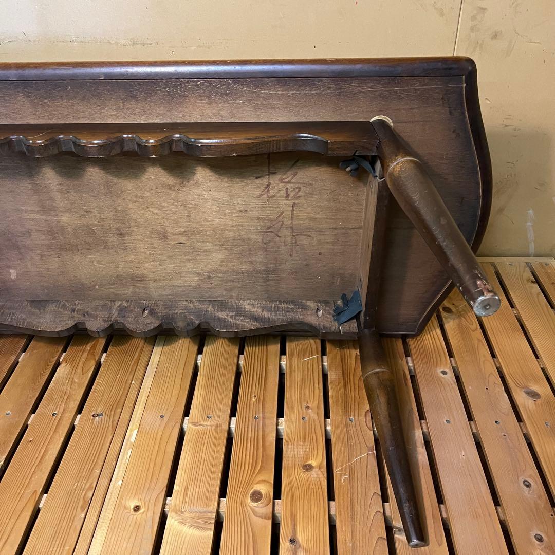 a7 飛騨産業　キツツキマーク　アンティーク 木製テーブル　　ローテーブル