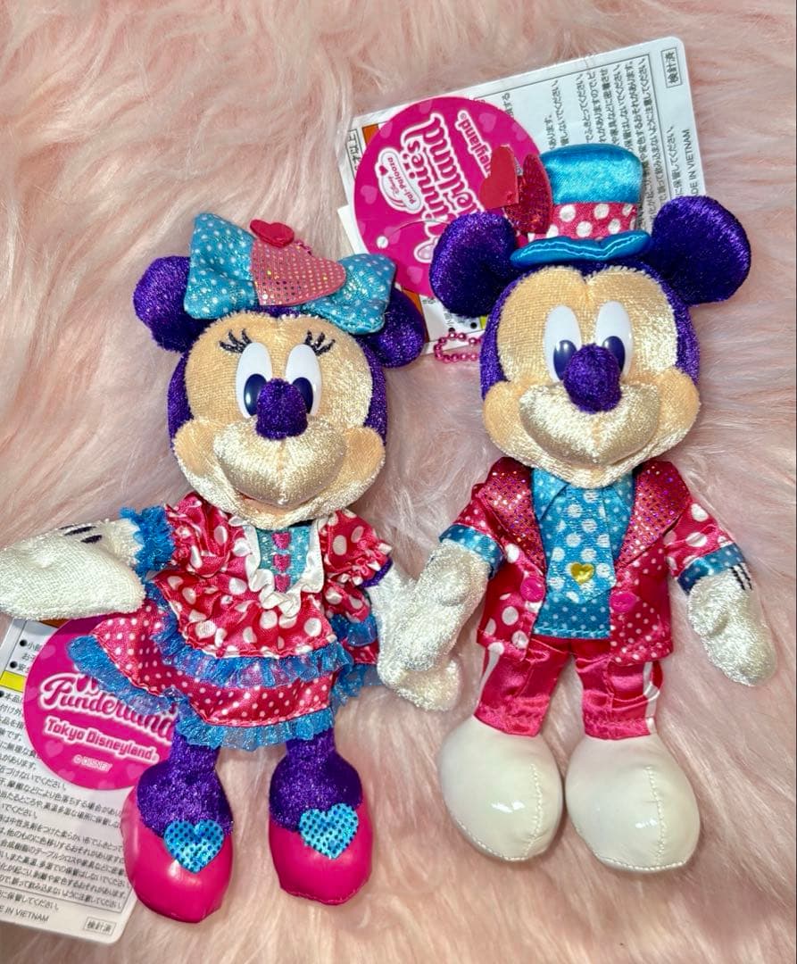 お顔厳選 ミニパル ぬいぐるみバッジ ミニー ミッキー