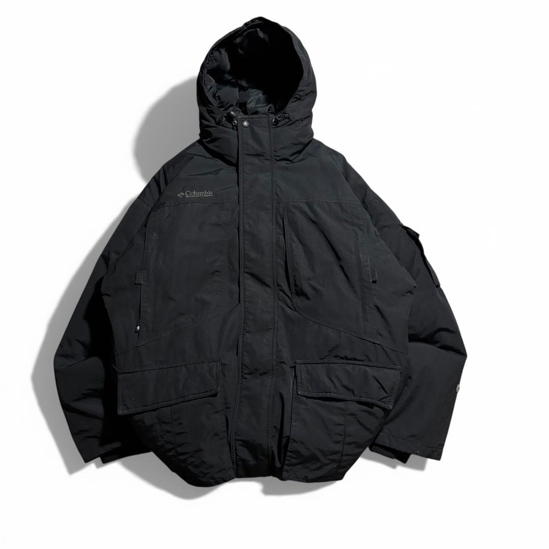 極肉厚 00s Columbia コロンビア　ダウンジャケット　ブラック　黒