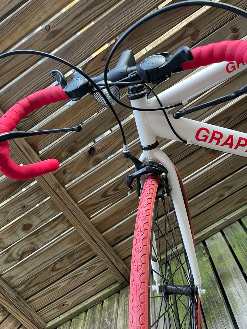 GRAPHIS ロードバイク ホワイト/レッド