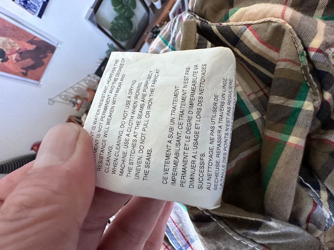 ジュンヤワタナベ　チェック柄フード付きモッズコート