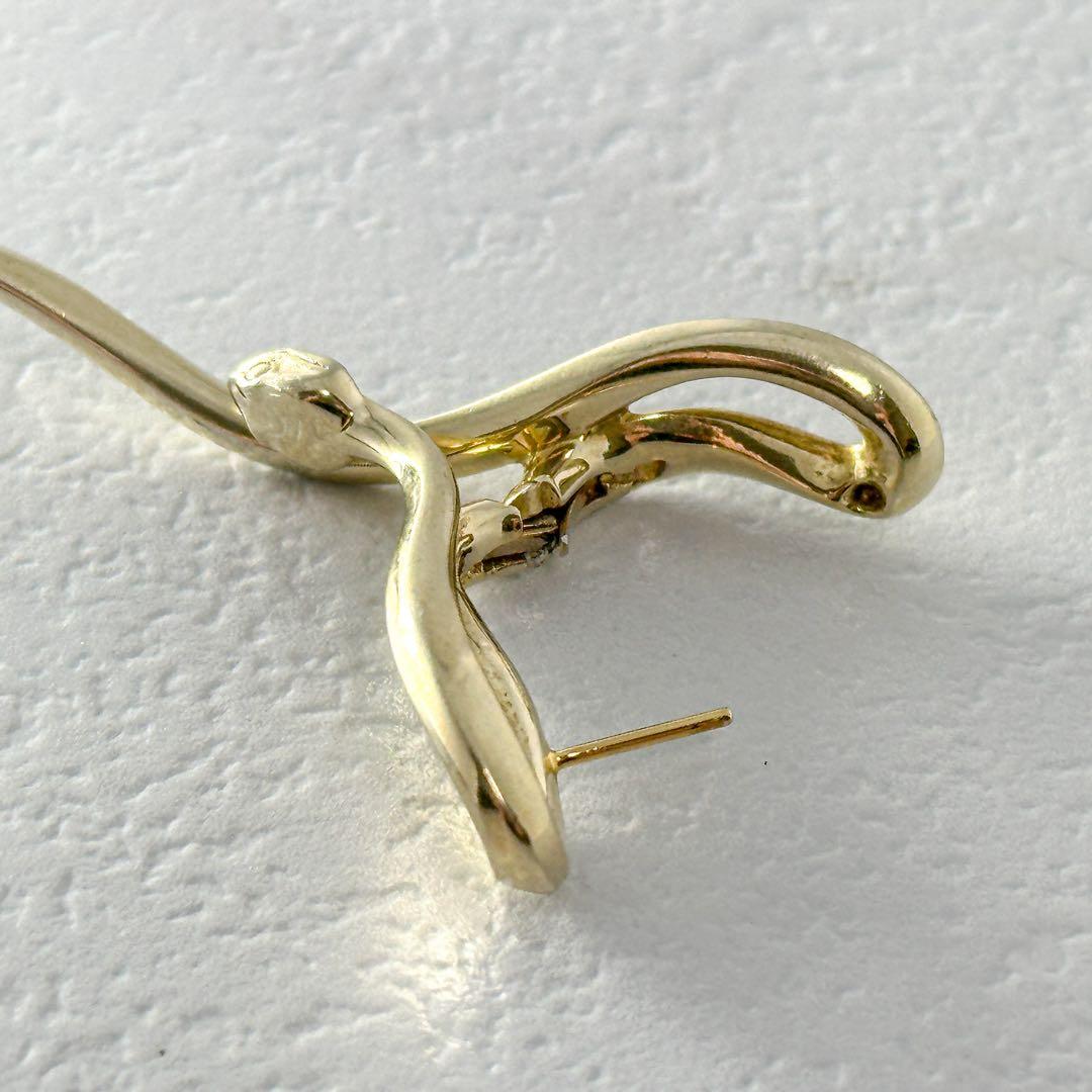 Jusitin　Davis　ラビリンス　ゴールドフィニッシュ　ピアス　スネーク