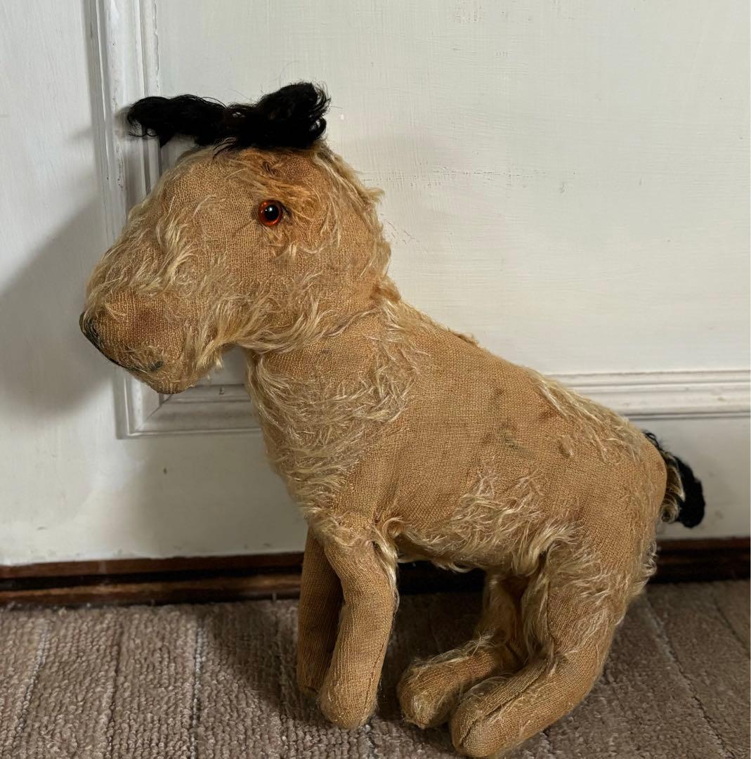 蚤の市　ビンテージ　犬のぬいぐるみ　アンティーク