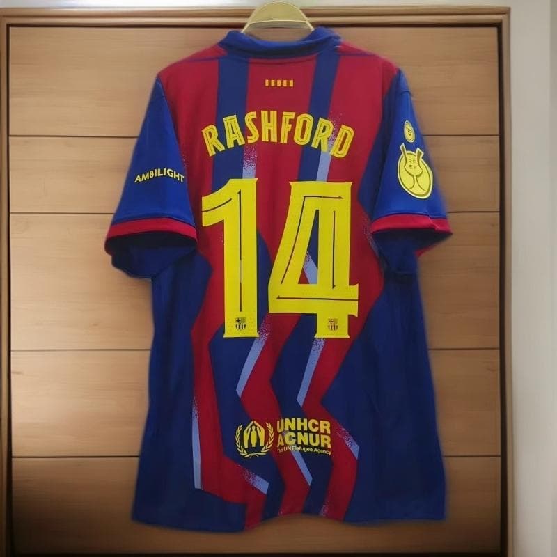 2026 SUPRERCOPA バルセロナ RASHFORD 14 半袖 シャツ
