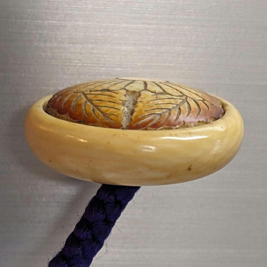 「小面」天然素材 根付 和彫 提物 置物 細密工芸 オマケ付き