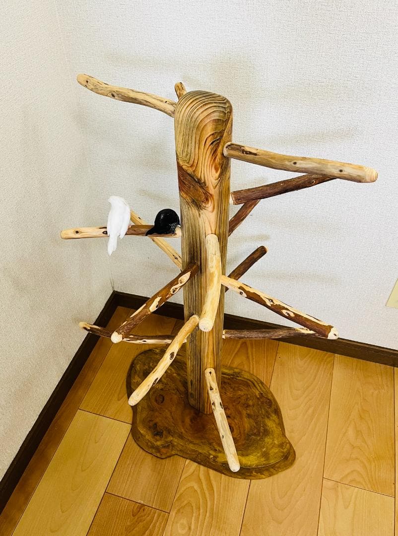 【中型鳥用】螺旋状♪ビビリさんにもすぃすぃ登れるバードスタンド