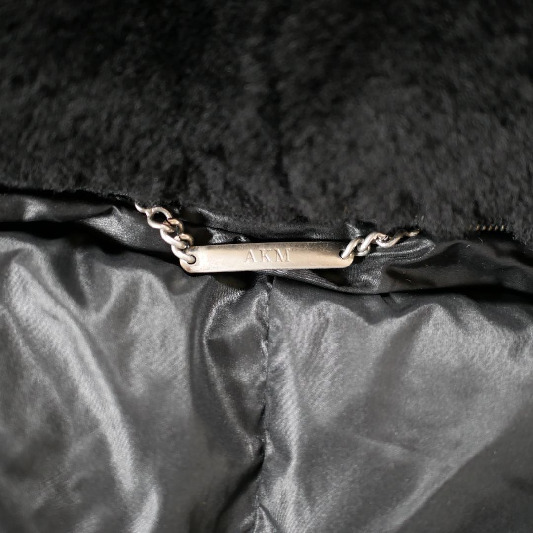 【極美品】AKM　ダウンジャケット　ファー取り外し可能　ブラック　Mサイズ