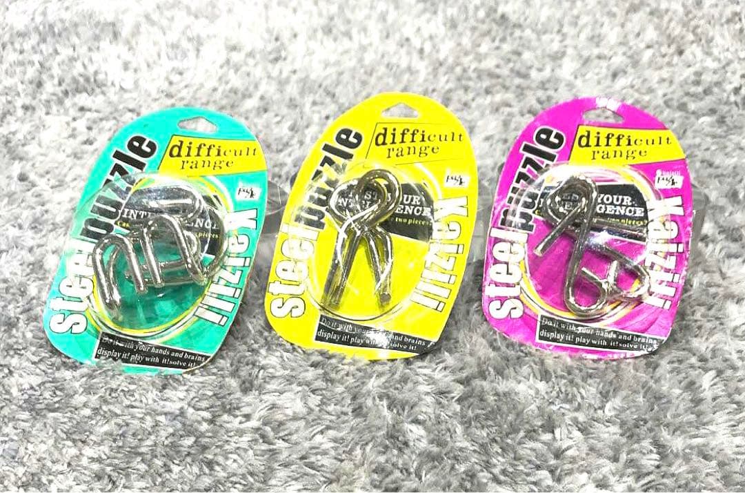 【新品】知恵の輪・steel puzzle 3セット