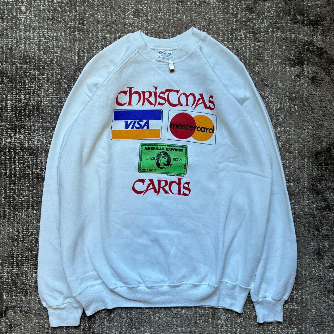 ヘインズ　hanes スウェット 企業モノ　クレジットカード 90-00s