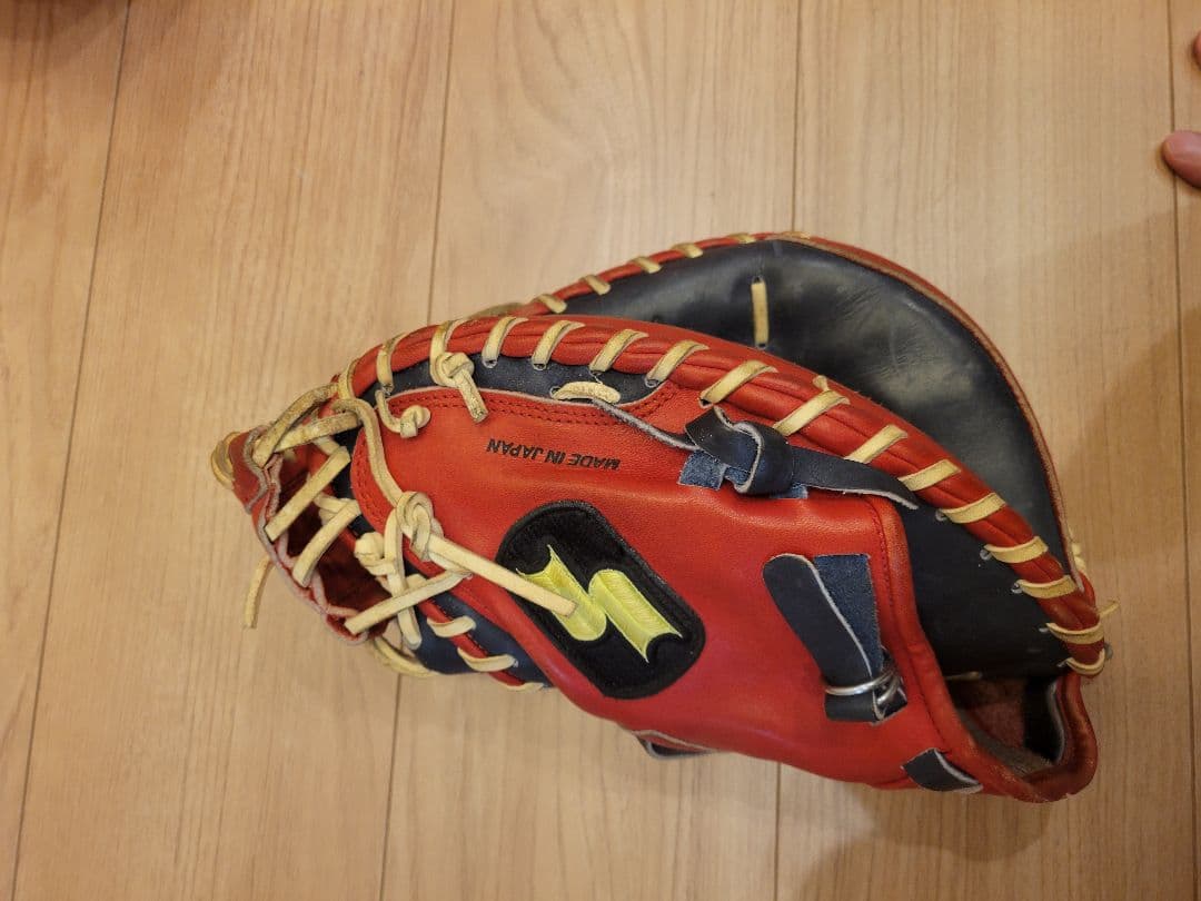 SSK キャッチャーミット 軟式用 レッド/ブラック