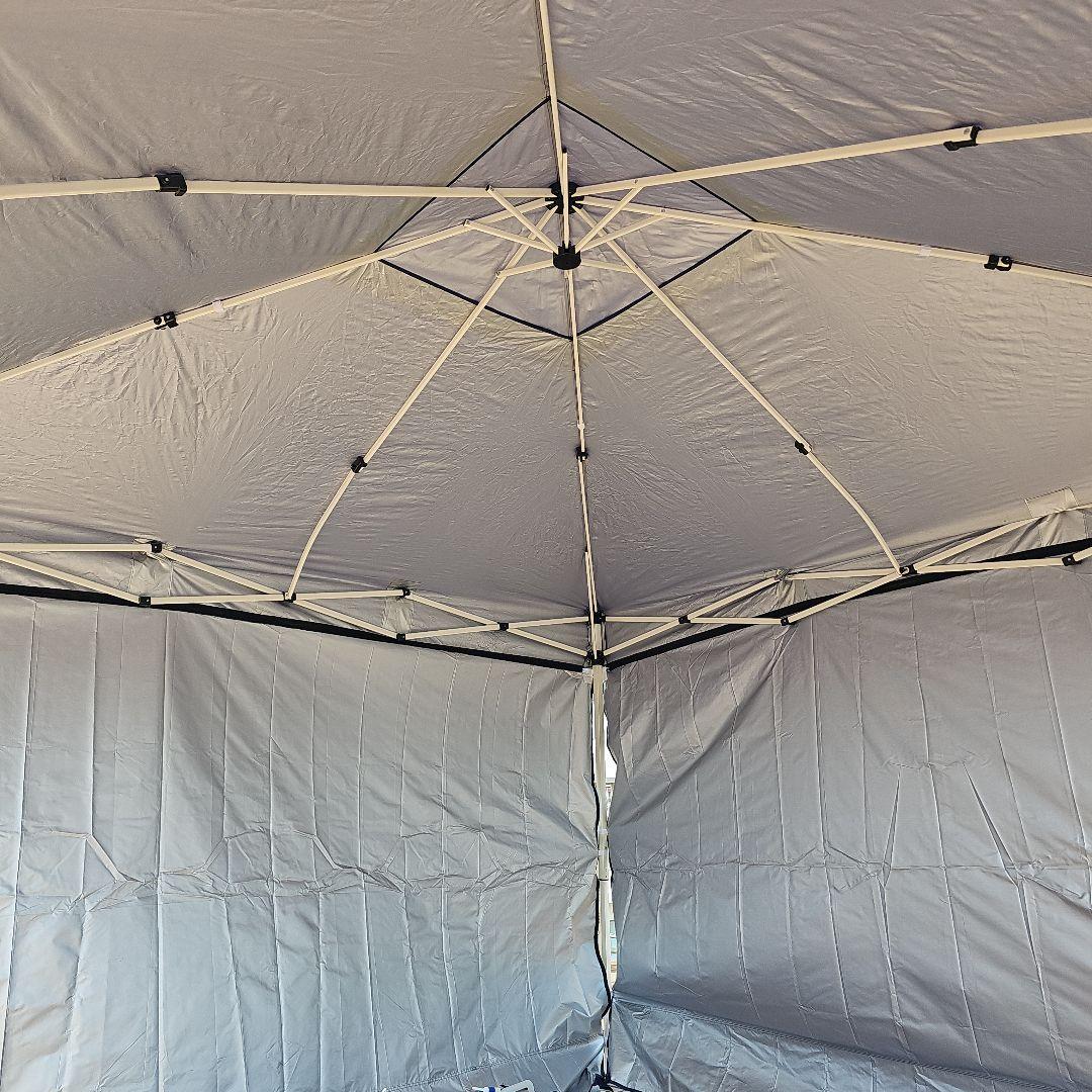 ★FIELDOOR ワンタッチタープテント 3.0x3.0m 強化版 スチール