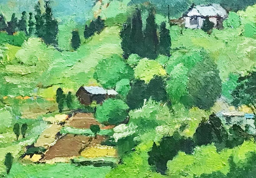 絵画 250 油絵/風景/野山/山/武蔵野/F6号