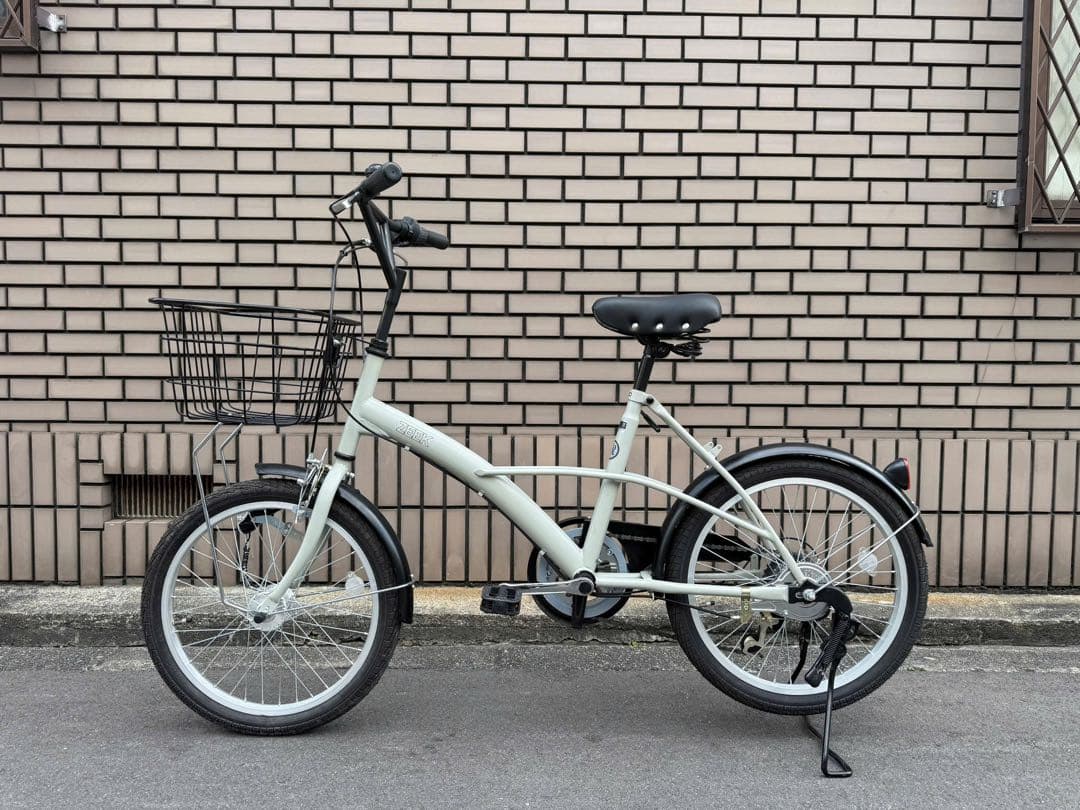 【大阪限定】小径自転車 ライトグレー 前部バスケット付き