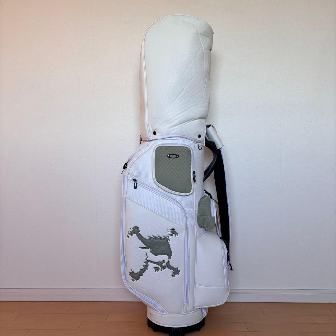 キャディバックOAKLEYオークリーSKULL GOLF BAGホワイトグリーン