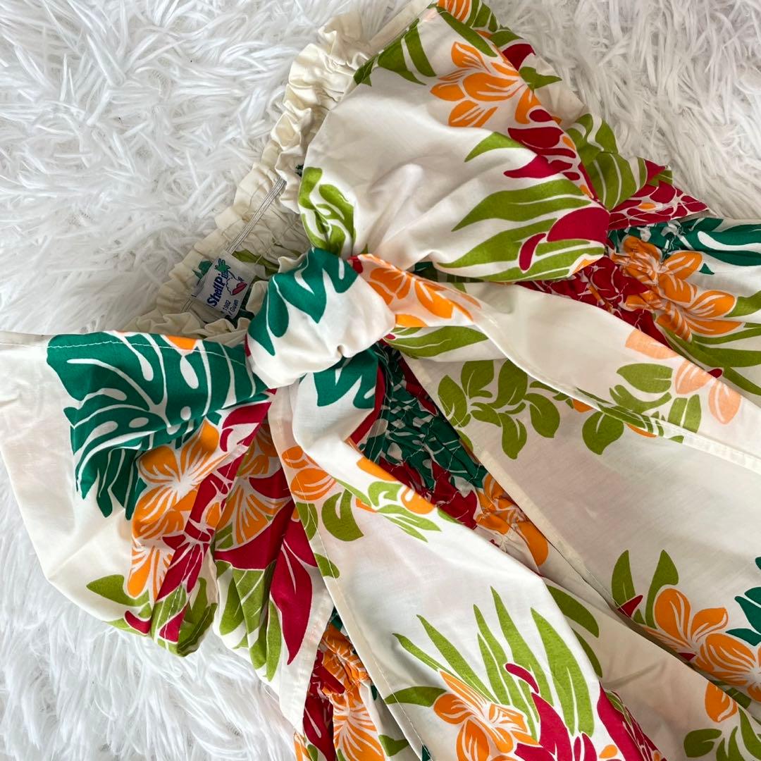 Sea Shell Pinkハワイアンワンピース　ハイビスカス花柄　リゾート