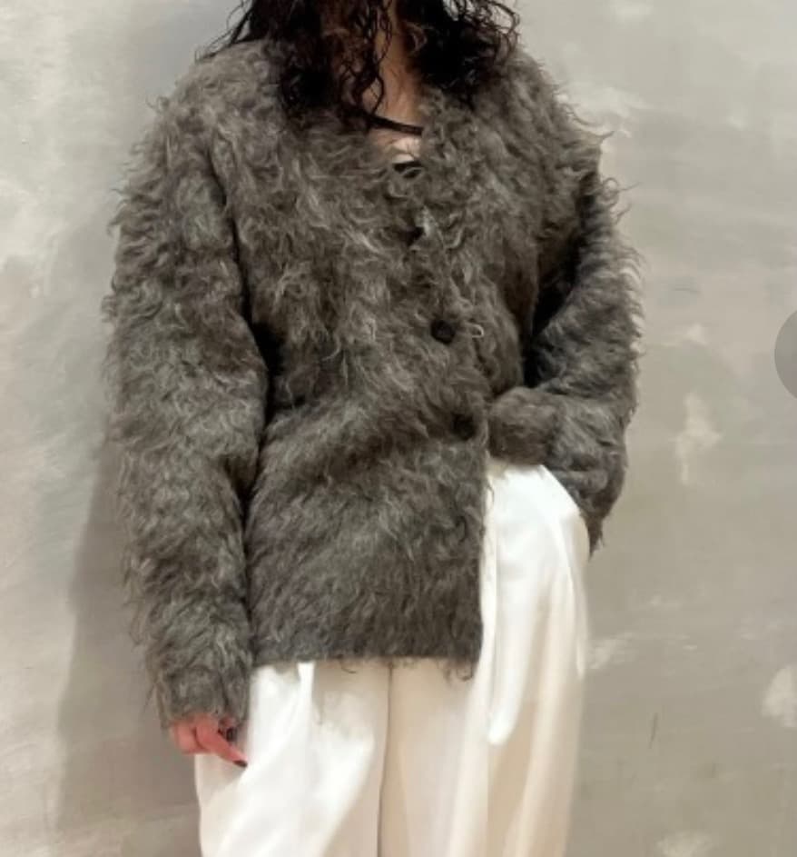 【新品未使用】STYLEMIXER⭐️ヘアリーカールニットカーデ⭐️美品