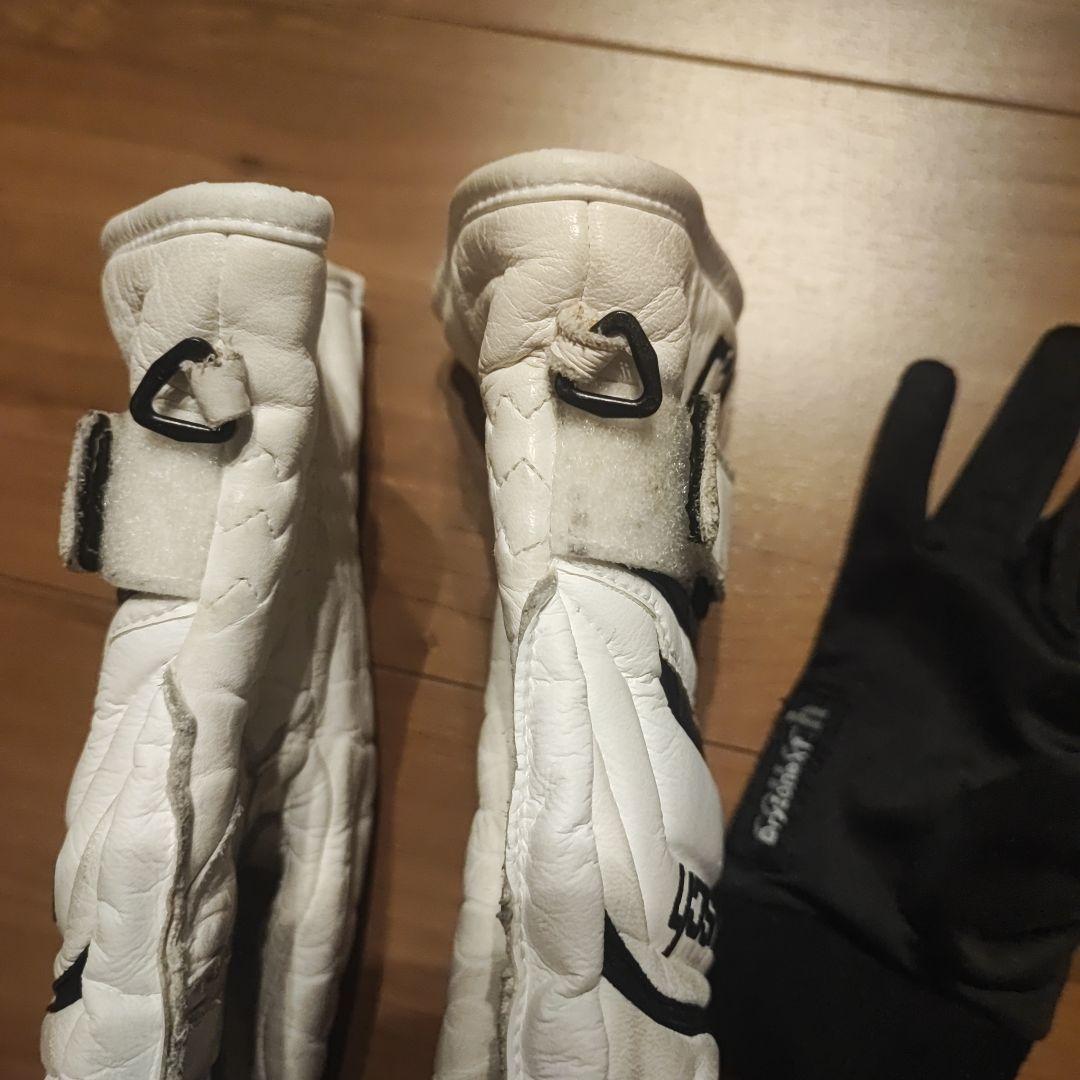 reusch RJ スキーグローブ ホワイト/ブラック　子供用М