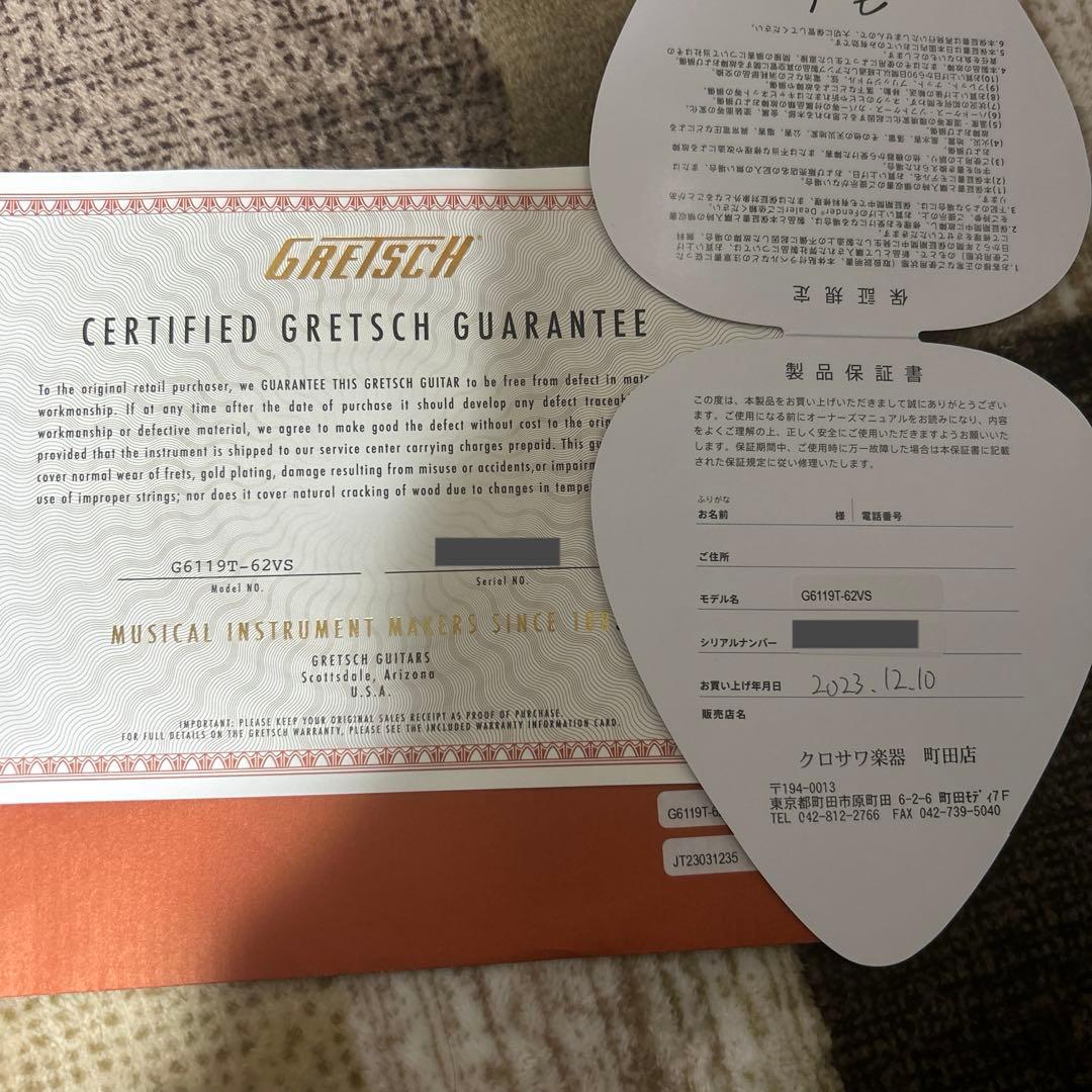 ギター GRETSCH G6119T-62VS
